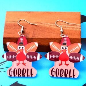 👋 Thanksgiving Football Turkey Earrings | Mix And Match 3/$20